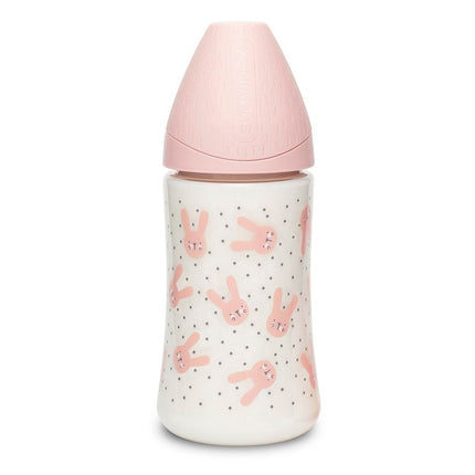 MAMADERA 270 ML TETINA REDONDA SILICONA HYGGE RABBIT RS