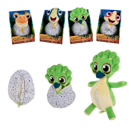 PELUCHE 20 CM TRANSFORMABLE EN HUEVO GIGANTOSAURIO