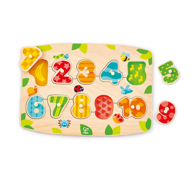 Puzzle con tirador - números