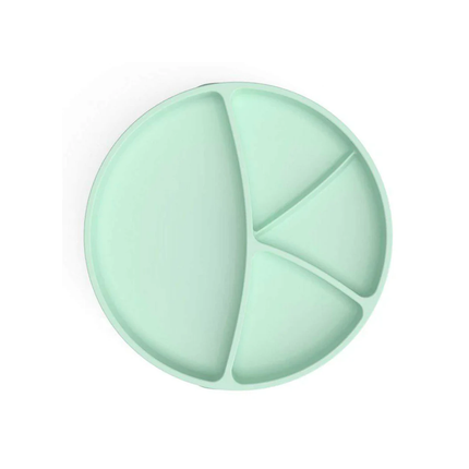 Plato De Silicona Con Ventosa Verde