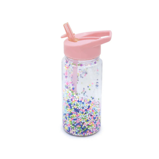 Botella de agua de doble pared Pelotas de espuma Rosado