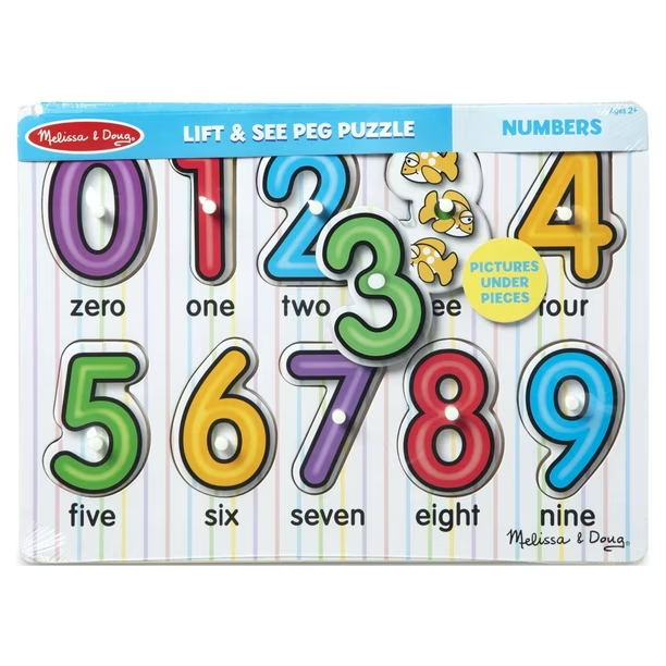 Puzzle con tomador - Números