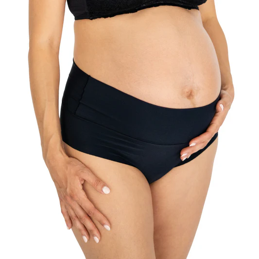 CALZÓN CINTURA ALTA CON REFUERZO EN EL ABDOMEN SIN COSTURAS NEGRO M NEGRO