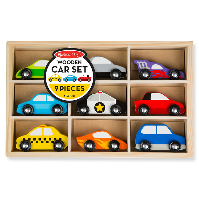 Set autos de madera