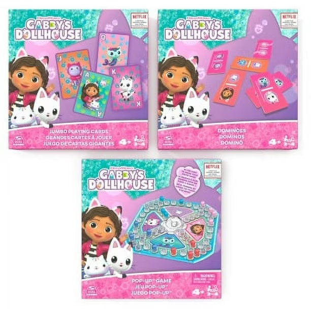 GABBY 3 JUEGOS: CARTA, DOMINÓ, LUDO