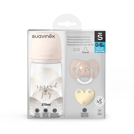 SET DE REGALO PARA BEBÉ SPREAD JOY BEIGE CON TETINA SX PRO