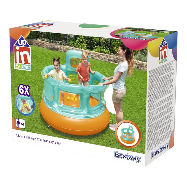 Castillo Saltador Inflable Hops 'n Hoops Para Niños 1,52X1,17 M + 6 pelotas para jugar