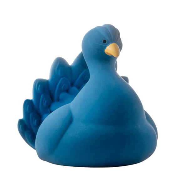 Juguete de ba–o pavo azul