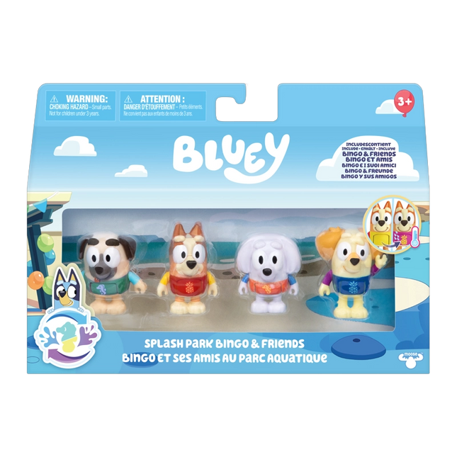 BLUEY PACK4 FIGURAS CAMBIA DE COLOR