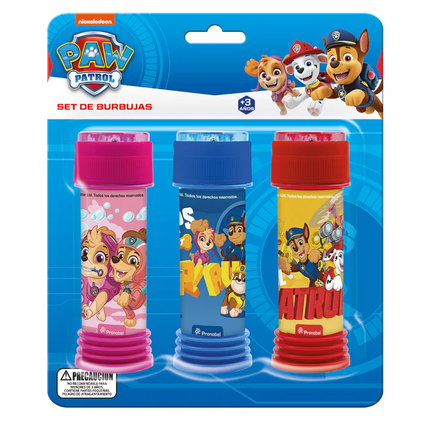 SET DE BURBUJAS C/ PERSONAJES PAW PATROL