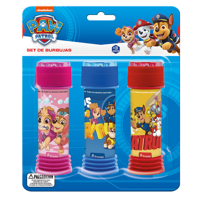 SET DE BURBUJAS C/ PERSONAJES PAW PATROL