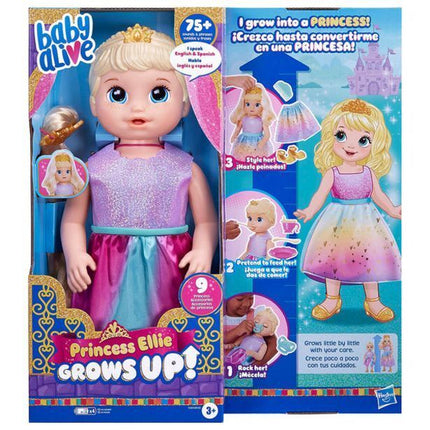 BABY ALIVE PRINCESS ELLIE GROWS UP! - RUBIA