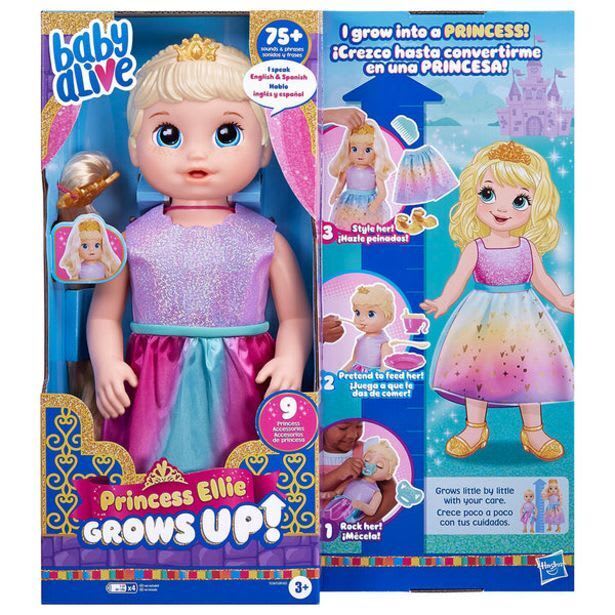 BABY ALIVE PRINCESS ELLIE GROWS UP! - RUBIA