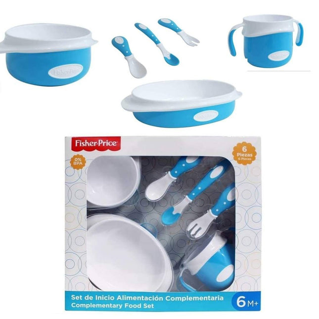 Set de inicio alimentacion 6 piezas azul