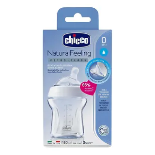 MAMADERA VIDRIO NATURAL FEELING 0M 150ML