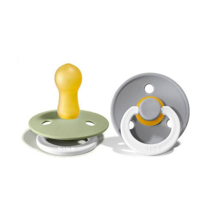 Chupete Bibs Colour Redondo X2  Talla 2 (6-18 meses) Sage & Cloud Glow Night