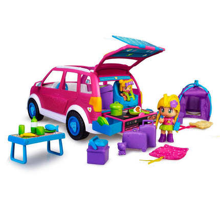 COCHE FAMILIAR CON MUÑECAS Y ACCESORIOS PINYPON