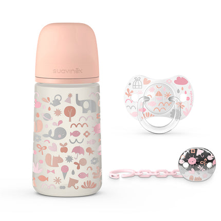 SET DE REGALO PARA BEBÉ MEMORIE ROSA CON TETINA SX PRO