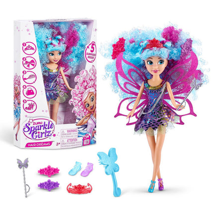 MUÑECA PEINADO SOÑADO DE 27 CMS CON 5 SORPRESAS SPARKLE GIRLZ