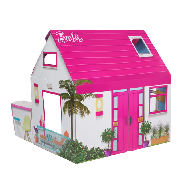 CASA BARBIE PARA INTERIOR PLEGABLE AL INSTANTE DE CARTON RESISTENTE POP TO PLAY