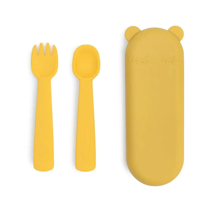 Cubiertos con caja Amarillo