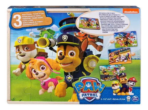 PAW PATROL 3 PUZZLES DE MADERA 24 P