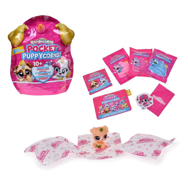 PACK SORPRESA 3 FIGURAS PUPPYCORNS Y ACCESORIOS  RAINBOCORNS ZURU