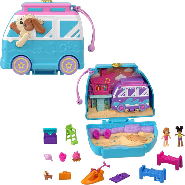 Polly Pocket Set de Juego Estuche de Perrito Playero