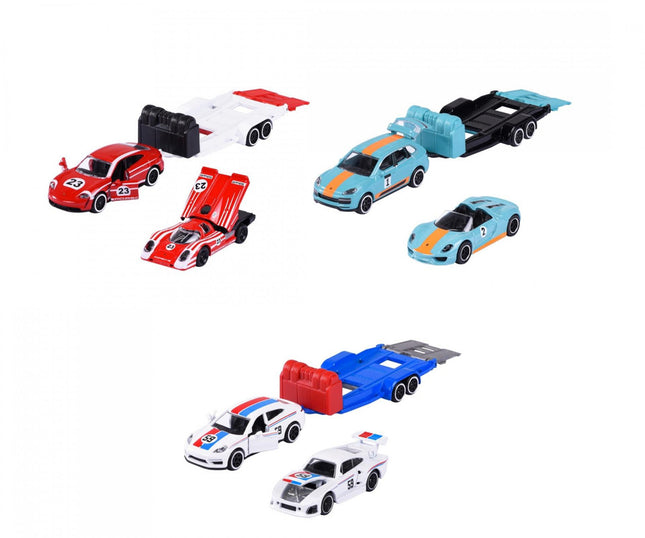 MAJ PORSCHE RACE TRAILER ASSORTMENT 3-ASST.