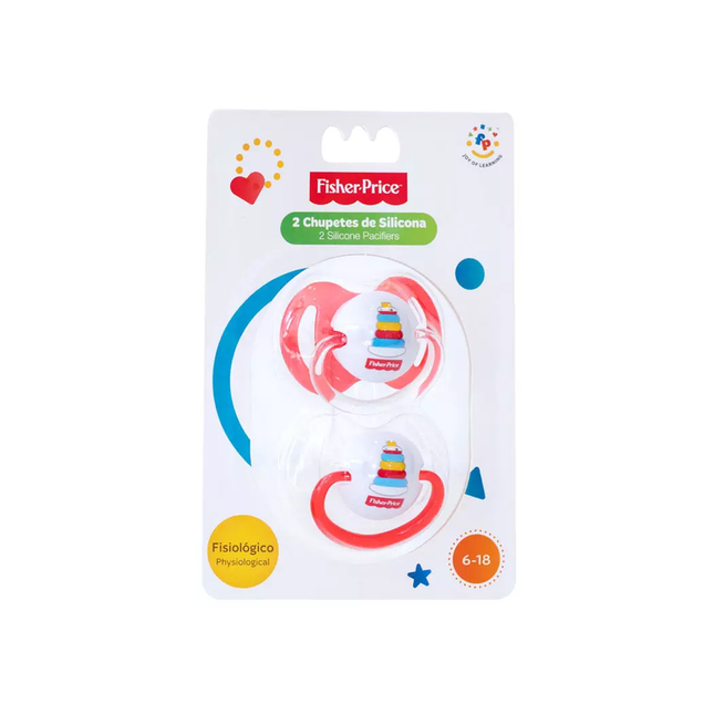 2 chupetes de entretencion latex6 a 18M Toys