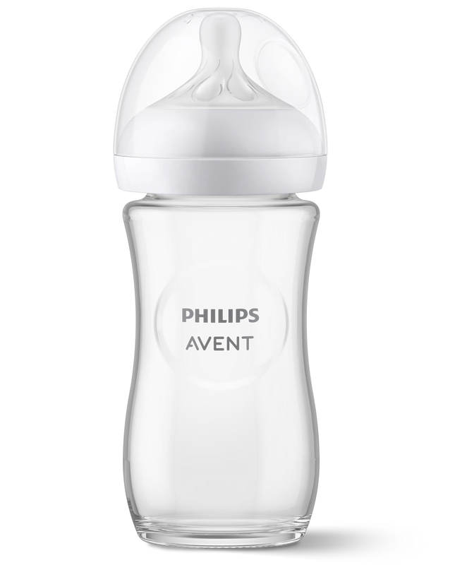 Mamadera Natural Vidrio 3.0 240ml traslucida