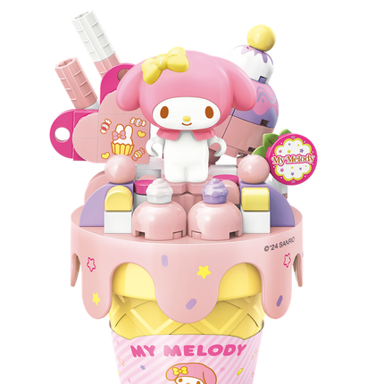 Playset My Melody cono de helado  Bloques de Construcción 101 pcs
