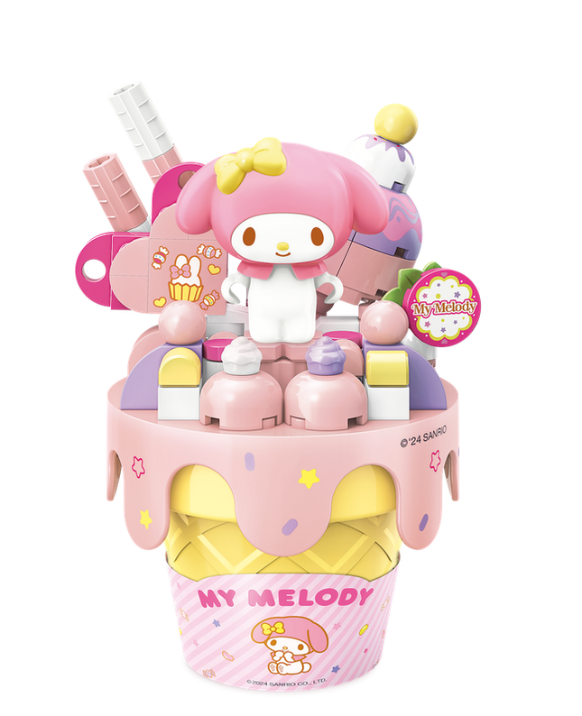 Playset My Melody cono de helado  Bloques de Construcción 101 pcs