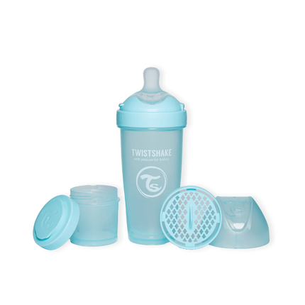 Mamadera Twistshake Double Pro 330ml Azul Pastel