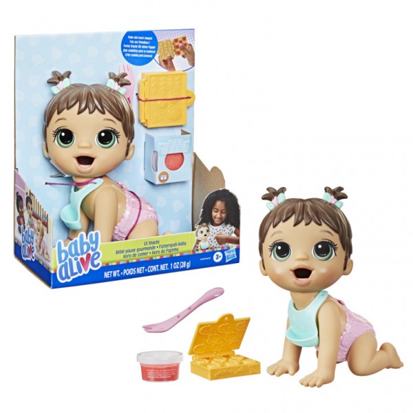 BABY ALIVE HORA DE COMER - CABELLO CASTAÑO