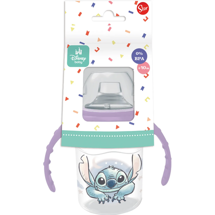 Vaso de entrenamiento con asas y boquilla de silicona 250ml Stitch