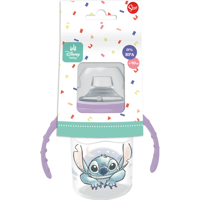 Vaso de entrenamiento con asas y boquilla de silicona 250ml Stitch