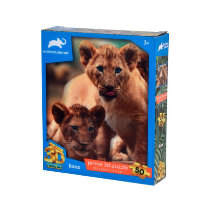 PUZZLE 3D DE 50 PIEZAS ANIMAL PLANET - LEONES AFRICANOS