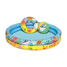 Piscina Inflable 2 Anillos Con Aro Y Pelota Inflable 122X20Cm Bestway 51124