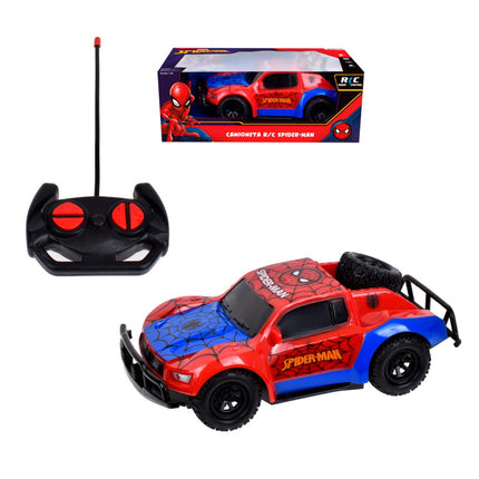 CAMIONETA RADIO CONTROLADA R/C DE 20 CMS CON LUCES MARVEL - SPIDERMAN