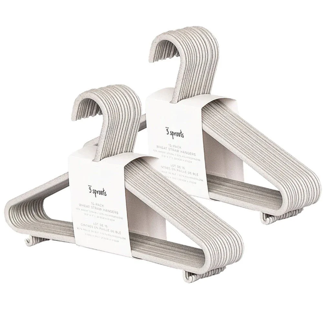 Colgadores ecol—gicos Gris (Set de 30)