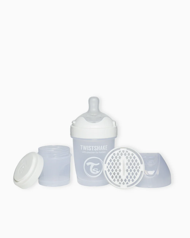 Mamadera Twistshake Double Pro 180ml Blanco