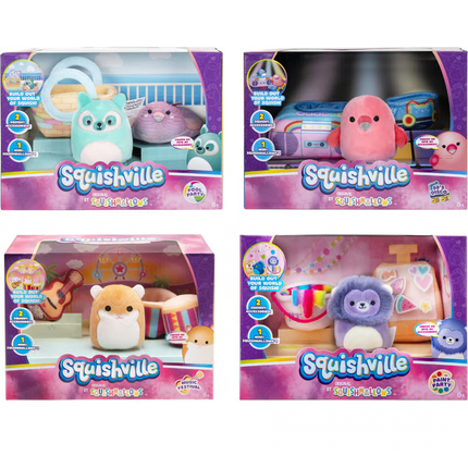 SQUISHMALLOWS PELUCHE ACCESSORY SET SQUISHVILLE