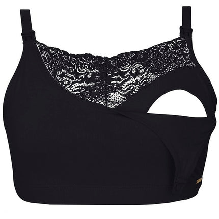 SOSTÉN DE LACTANCIA SEMI ENCAJE M NEGRO