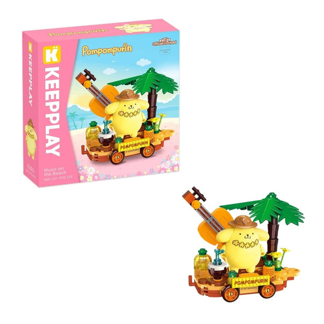 Pompompurin Musica en la playa Bloques de Construcción 119 pcs