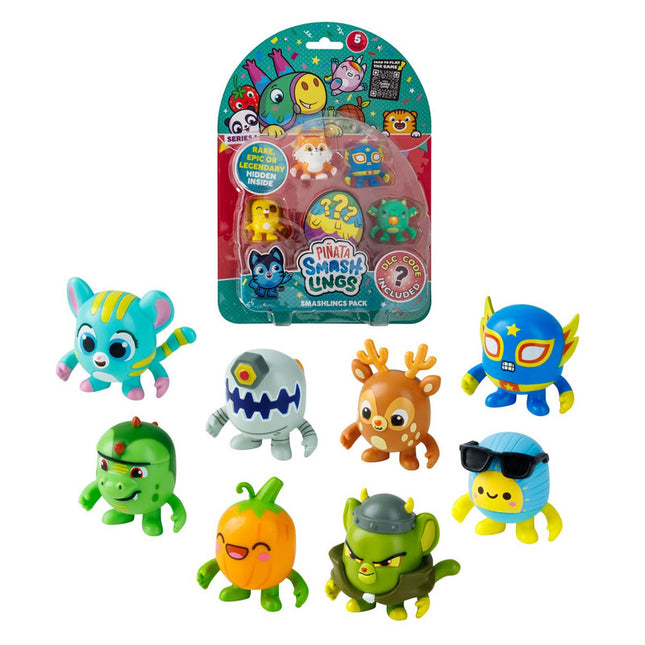 PACK 5 FIGURAS PIÑATA SMASHLINGS DE 4 CMS