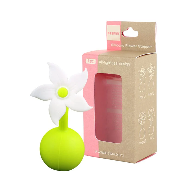 Tapon  de Flor de silicona para recolector de leche materna Haakaa Blanco