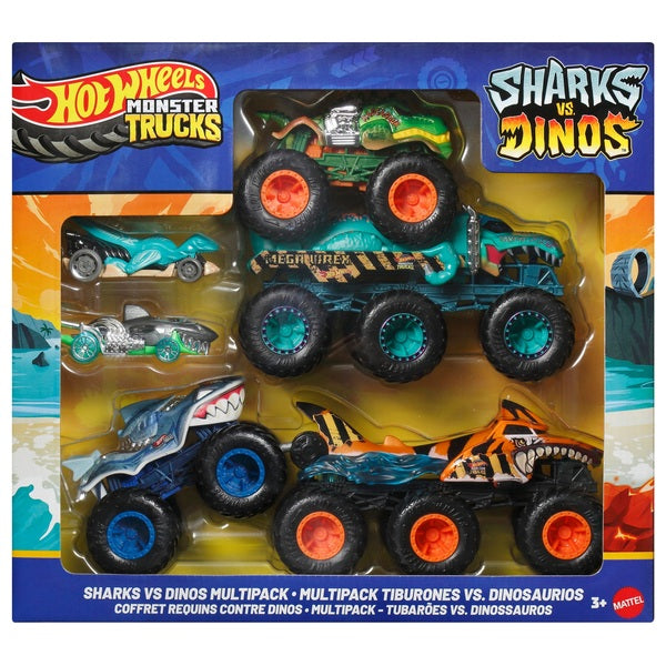LAT HW MONSTER TRUCKS SHARKS VS. DINOS MULTIPACK