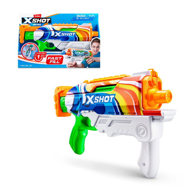 LANZA AGUA HYPERLOAD SKINS 500ML CON SISTEMA DE LLENADO RAPIDO FAST FILL X-SHOT