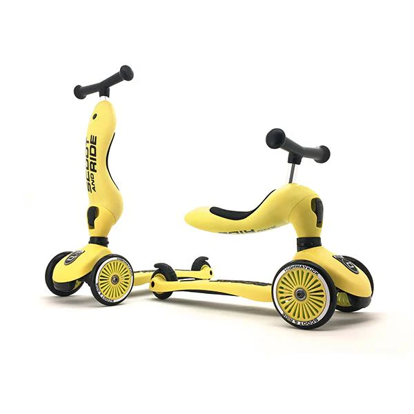 Scoot and Ride Scooter 2 en 1 Highway Kick 1 Lemon